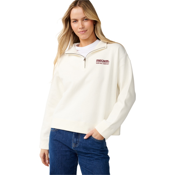 2026 Rip Curl Womens Surf Puff 1/4 Zip Fleece 07WWFL - Bone